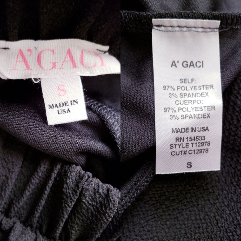 A'gaci Black Textured A-Line Midi Skirt - Picture 6 of 8